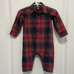 Tea Collection Plaid Romper Size 3-6M